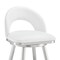 Armen Living Lottech Swivel Counter Stool in Brushed Stainless Steel with White Faux Leather 840254335370 - alternate 7